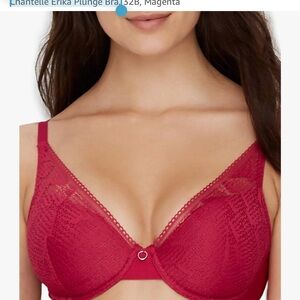 Chantelle Erika Plunge Bra - Magenta